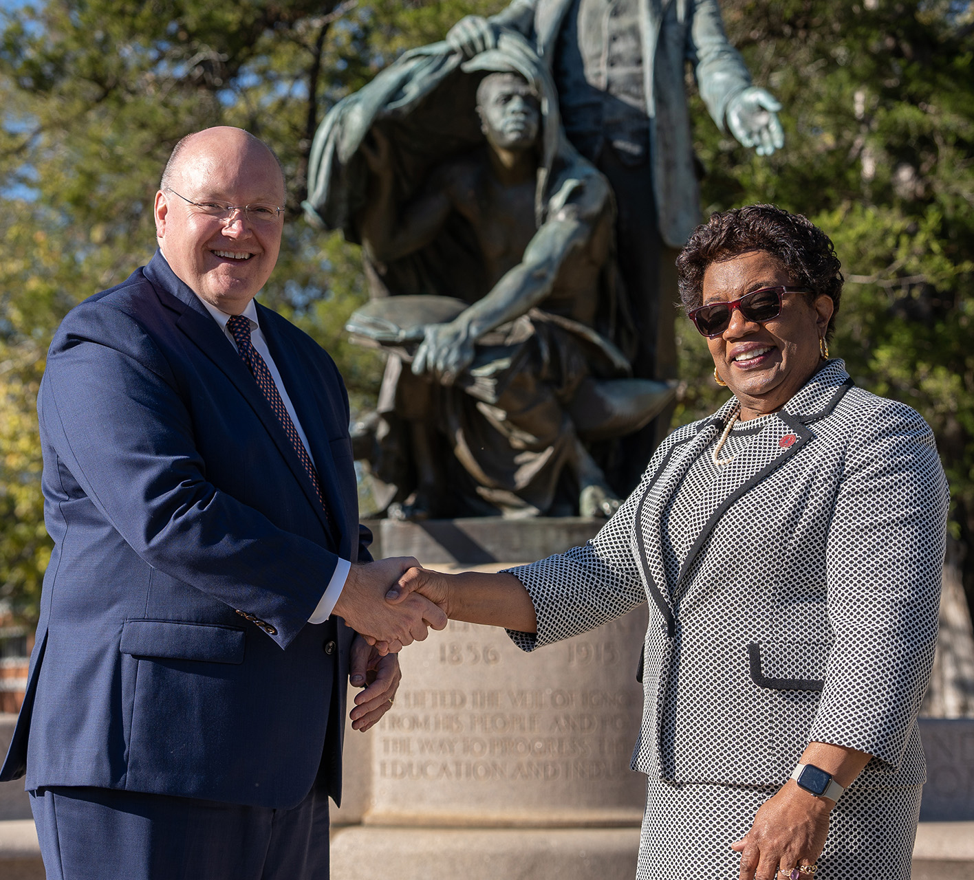 Auburn President Dr. Christopher B. Roberts and Tuskegee President Dr. Charlotte P. Morris