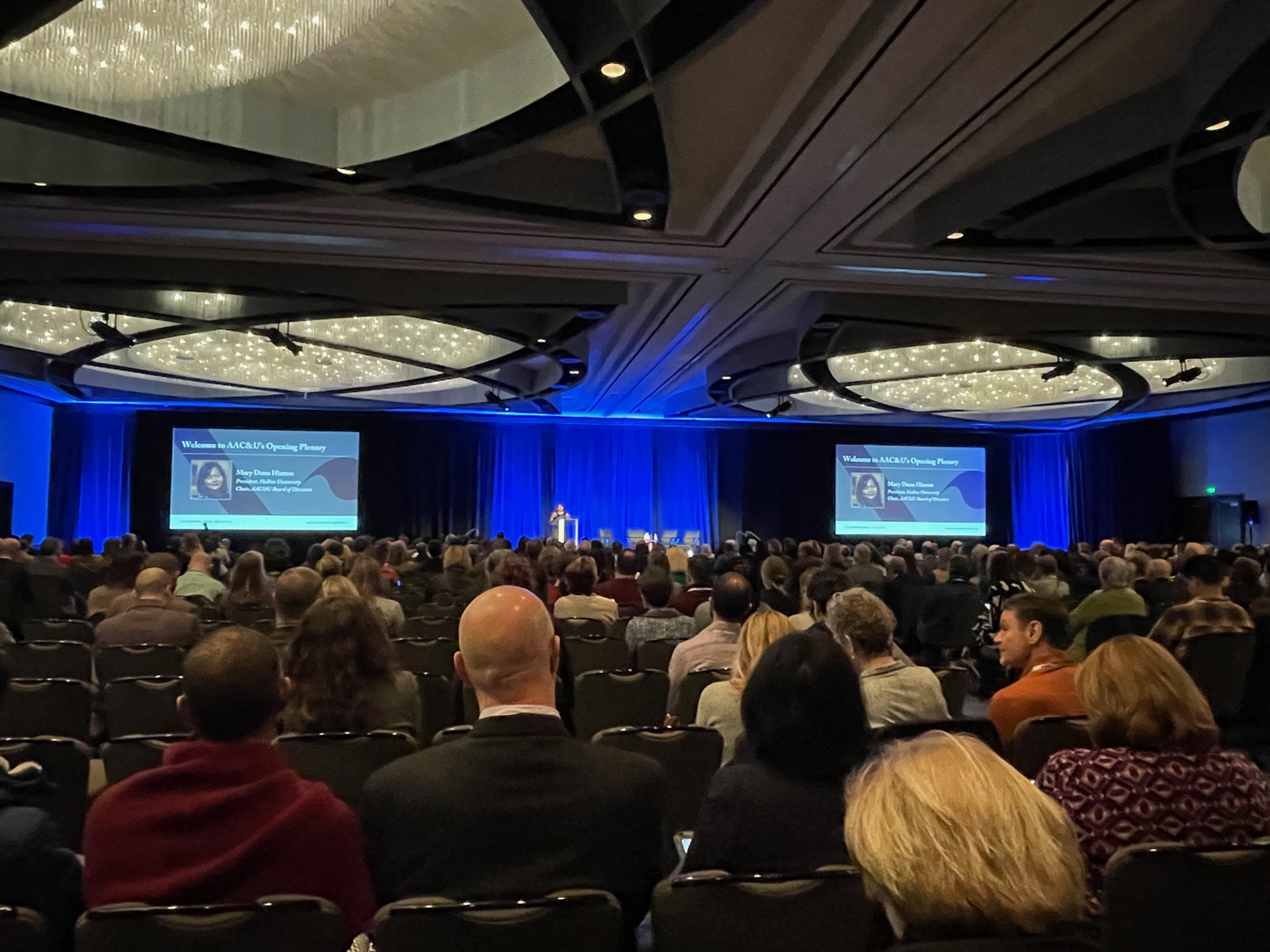 A packed ballroom of faculty, staff and administrators at the annual meeting of AAC&U in San Francisco.