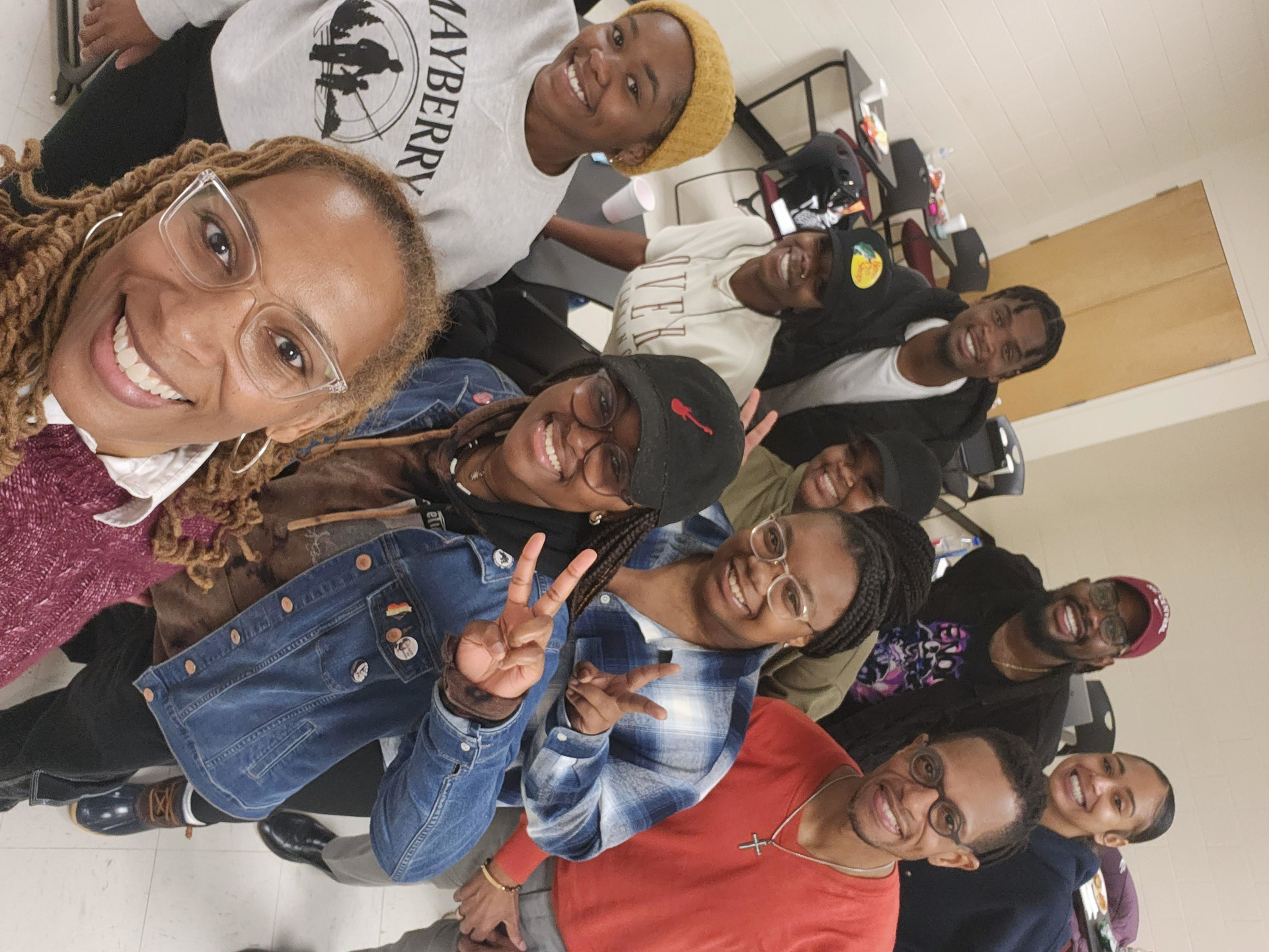 Dr. Shauntae Brown White, coordinator of women&rsquo;s and gender studies at North Carolina Central University, front, helped to launch the university&rsquo;s women&rsquo;s and gender studies minor in 2016.