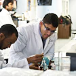 Students work in the lab as part of their studies in Howard University’s College of Pharmacy.