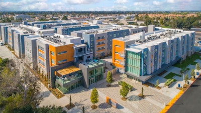 The Harbour, where 800 Orange Coast College students live on campus. The residence opened in 2020.