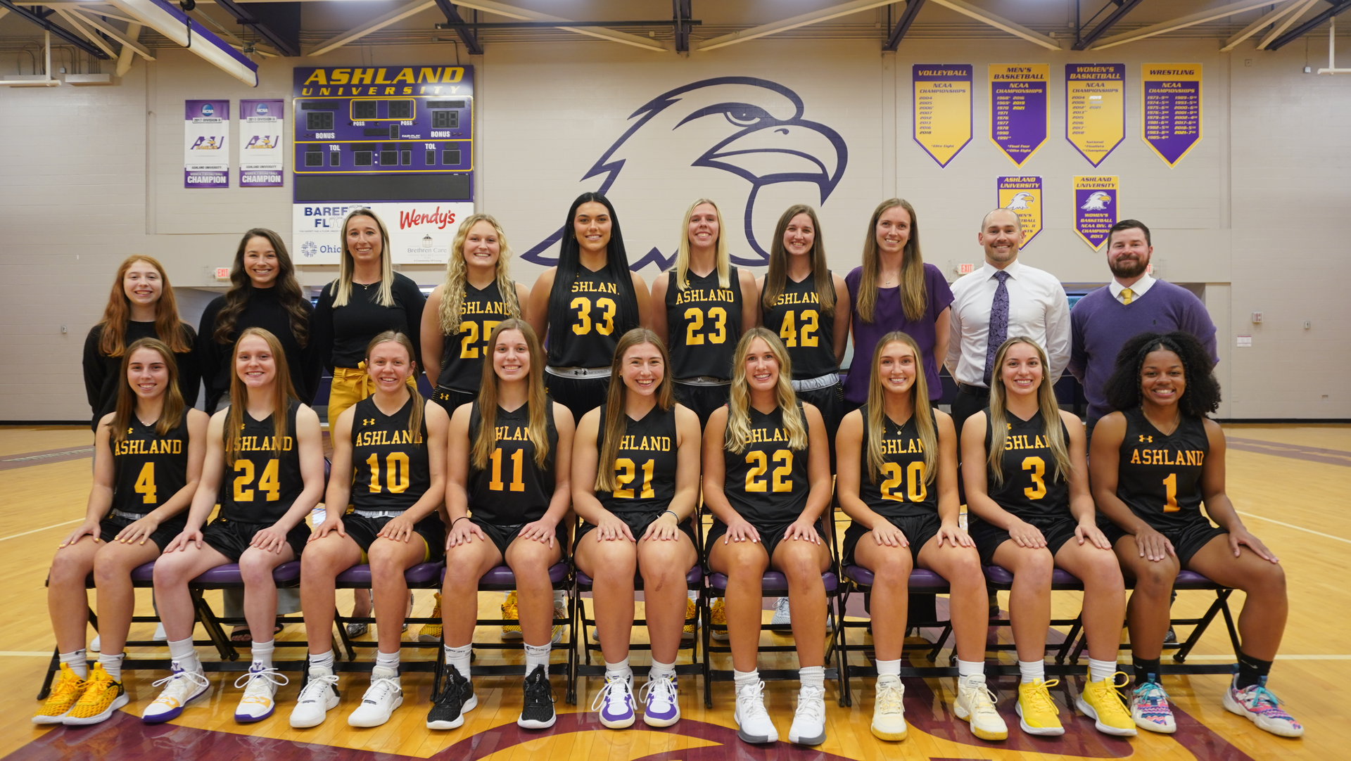 Ashland University's women's basketball team completed an undefeated season, winning the Division II championship game over Minnesota Duluth.
