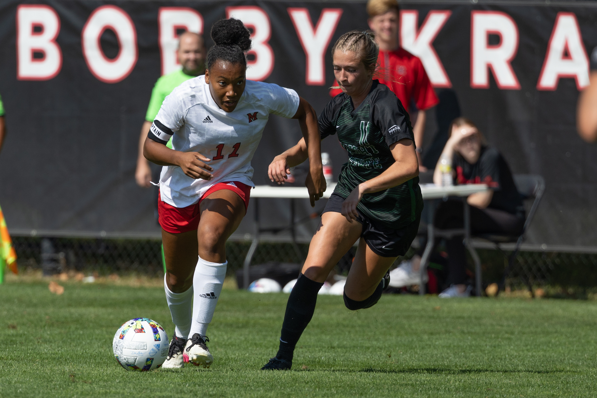 Camber Hayes, soccer team captain at Miami University, was named First Team All-Mid-American Conference this past season.