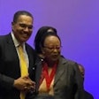 Dr. Freeman A. Hrabowski presents Dr. John Hope Franklin Award to Dr. Shirley Ann Jackson