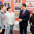 Dr. Teik Lim mingles with students during an event at the New Jersey Institute of Technology.