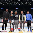 Shown from left are: Luke Lawal, founder and CEO of HBCU Buzz; Caitlyn Davis, founder and CEO of HBCU Yearbook and Nike Yardrunner sneaker designer; Dre Martin, founder/ executive director of HBCU Night; Arinze Emeagwali, culture and community marketing lead at Instagram and co-creator of Nike Yardrunners; and Jackie Wilson, chief diversity, equity and inclusion officer at BSE Global.