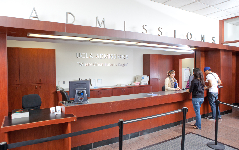 The admissions office at the University of California, Los Angeles