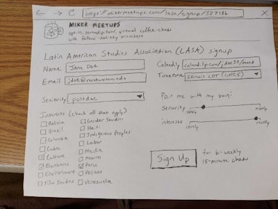 A concept drawing for Mixer.ly