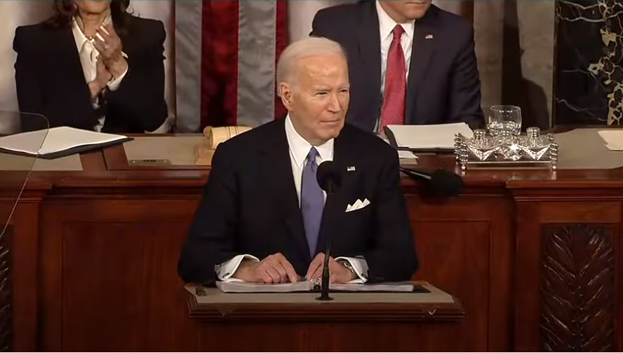 President Biden delivers the State of the Union on March 7, 2024.
