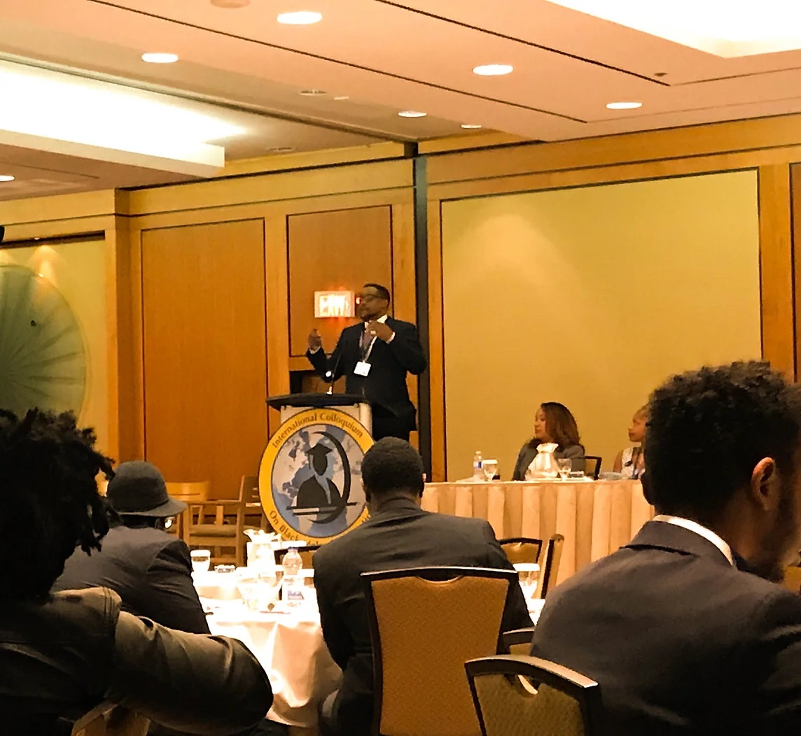 Community Conversations is a forum open to the local community of concerned citizens that is designed to cultivate broad-based discourse on topics associated with Black males in education during the annual International Colloquium on Black Males in Education.