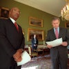 Dr. Rod Paige with President George Bush