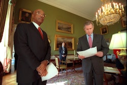 Dr. Rod Paige with President George Bush
