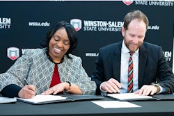 WSSU Chancellor Bonita J. Brown and Project Kitty Hawk president and CEO Andrew Kelly announced the agreement March 10.