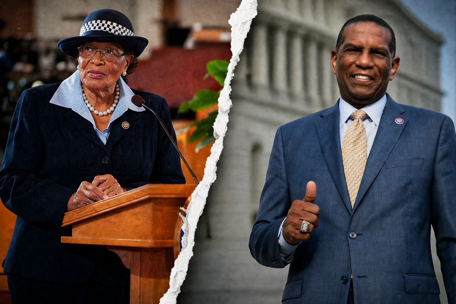 Rep. Alma Adams (D-NC) and Burgess Owens (R-UT) stood on opposite sides of Wednesday's hearing on free speech.