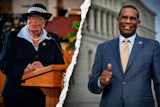 Rep. Alma Adams (D-NC) and Burgess Owens (R-UT) stood on opposite sides of Wednesday's hearing on free speech.