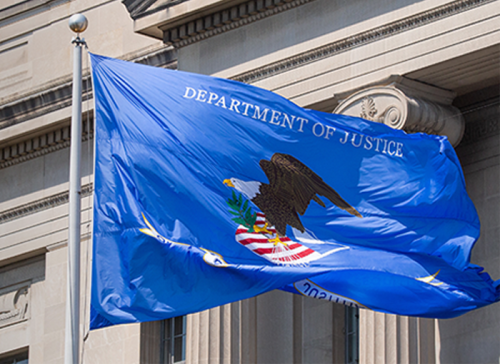 Our Work Graphic Doj Flag