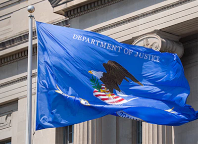 Our Work Graphic Doj Flag