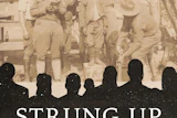 Book cover 'Strung Up' by Stacey Patton about lynching of Black children in America, featuring historical photograph and silhouettes