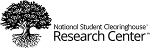 National Student Clearinghouse Research Center logo featuring a stylized tree with roots and black text